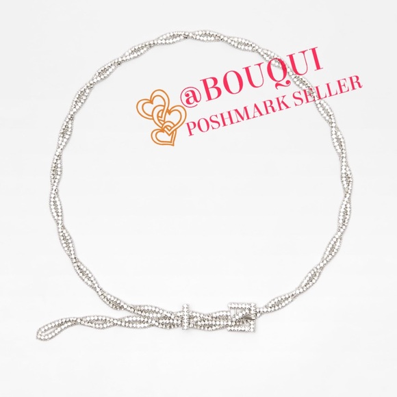 BLOGGERS FAV ZARA RHINESTONE JEWEL TWISTED LOOP BELT
